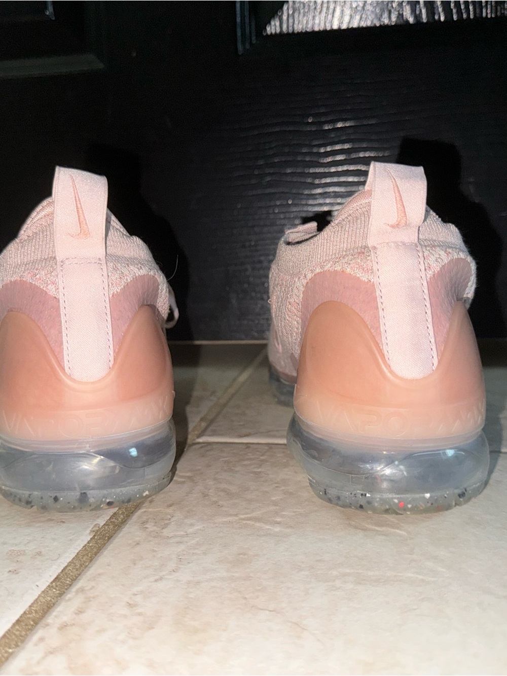 Nike Women’s Pink Flyknit Air VaporMax Sneakers - Picture 8 of 9